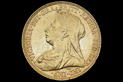 Libra Vitória Viúva com Manto 1896 Grã-Bretanha