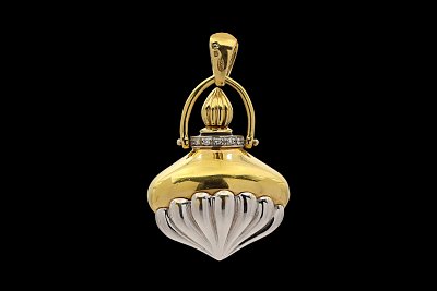 Pingente Frasco de Perfume 2 Cores Brilhantes